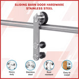 Sliding Barn Door Hardware Stainless Steel - Front View