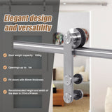 Sliding Barn Door Hardware Stainless Steel - Low Angle