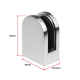 Brushed Nickel Bracket for Glass Balustrade Panels - Set of 2 - Extra Image