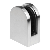 Brushed Nickel Bracket for Glass Balustrade Panels - Set of 2 - 45-Degree Angle