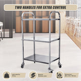 3 Tiers Food Trolley Cart Stainless Steel Utility Kitchen Dining Service - Extra Image