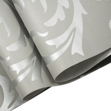 Wallpaper Silver Flower Pattern Non-woven Wall Paper Roll - 45-Degree Angle
