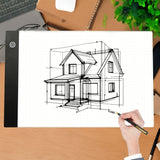 A4 LED Light Box Tracing Board Art Design Stencil Tattoo Copy Drawing Pad - Close-Up Angle