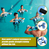 2x Water Aerobics Dumbbell EVA Aquatic Barbell Aqua Fitness - Rear View