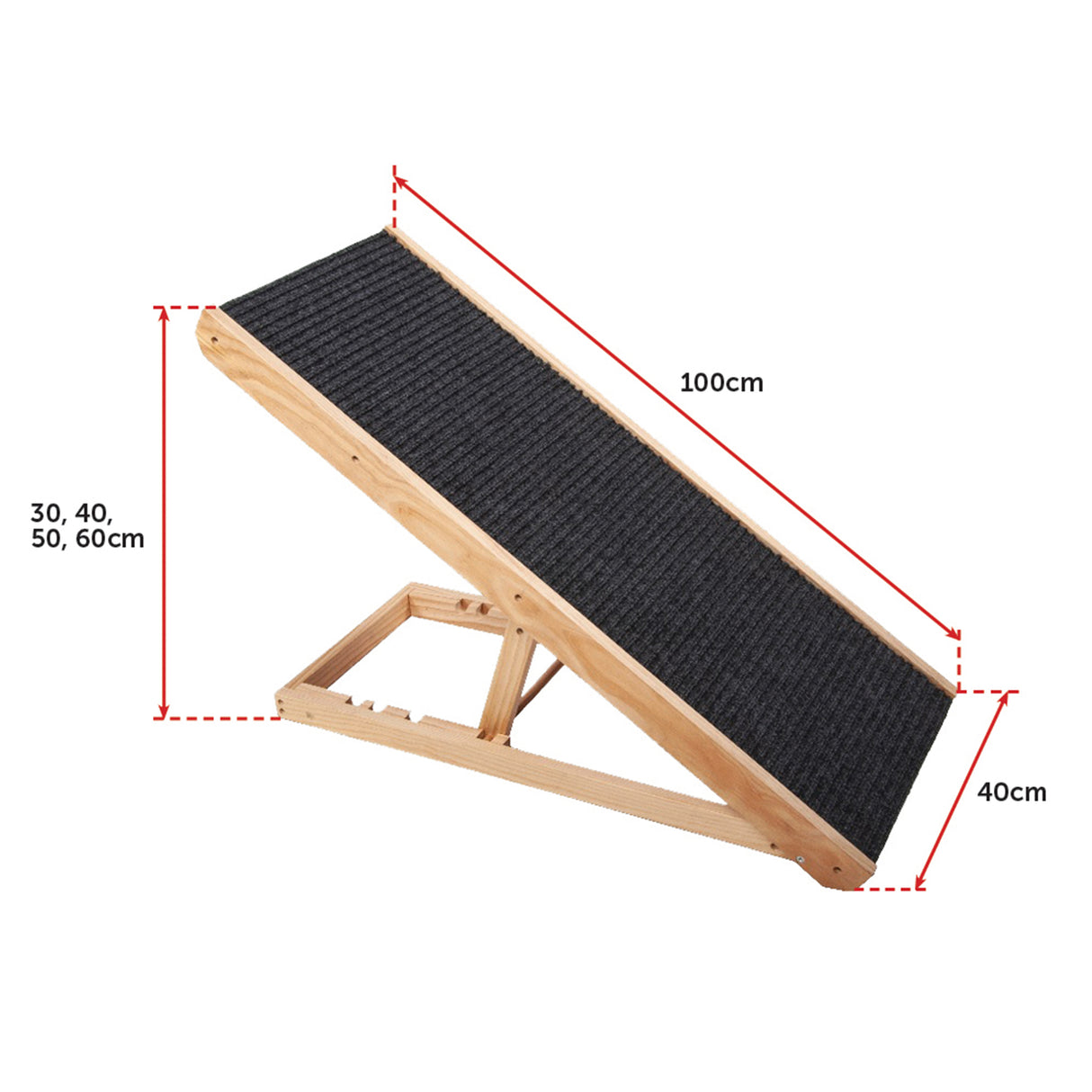 Dog Ramp Pet Ramp Adjustable Heights Portable