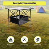 Folding Collapsible Camping Table Caravan RV Heavy Duty Steel & Aluminium - Top-Down View
