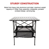 Folding Collapsible Camping Table Caravan RV Heavy Duty Steel & Aluminium