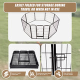 8 Panel Heavy Duty Pet Dog Playpen Puppy Exercise Fence Enclosure Cage - 45-Degree Angle