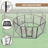 8 Panel Heavy Duty Pet Dog Playpen Puppy Exercise Fence Enclosure Cage - Close-Up Angle