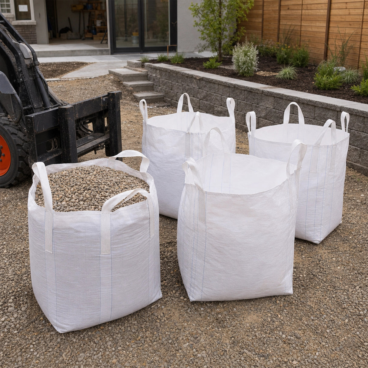 4 x 1 tonne FIBC Polypropylene UV Rated Builder / Bulk / Landscape Bags