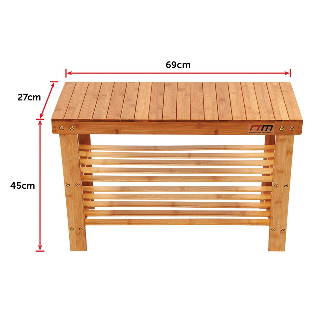 3 Tier Shoe Rack Bamboo Wooden Storage Shelf Stand Bench Cabinet Organiser