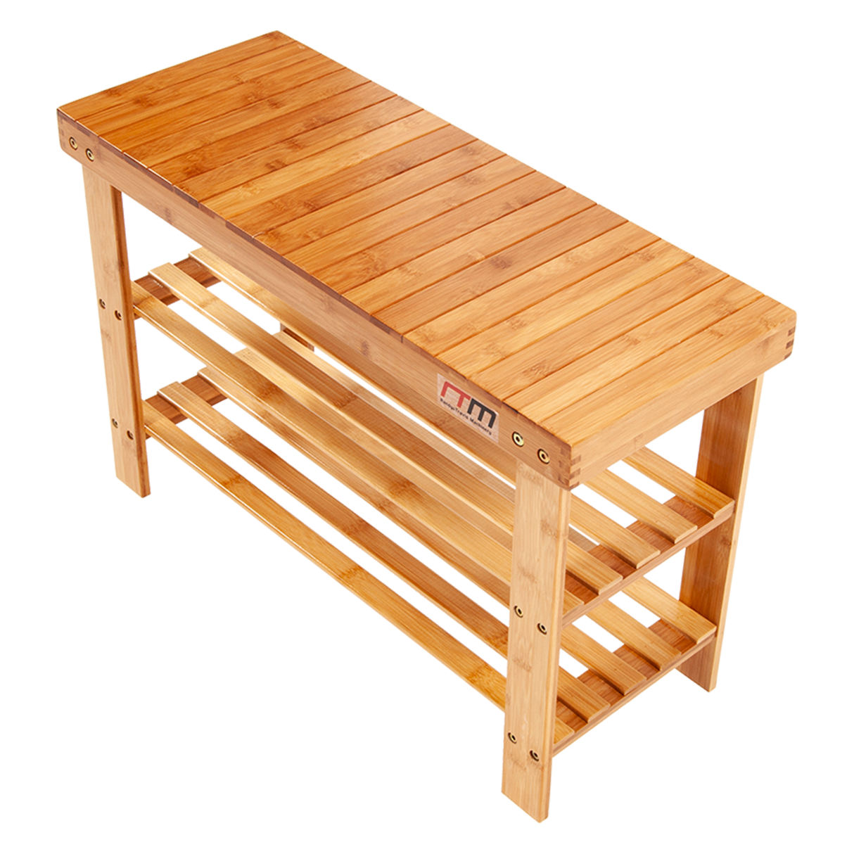 3 Tier Shoe Rack Bamboo Wooden Storage Shelf Stand Bench Cabinet Organiser