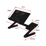 Aluminium Alloy Folding Laptop Stand Desk Table with Mouse Tray - Extra Image