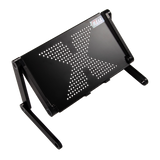 Aluminium Alloy Folding Laptop Stand Desk Table with Mouse Tray - Side View