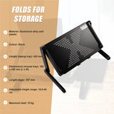 Aluminium Alloy Folding Laptop Stand Desk Table with Mouse Tray - Extra Image