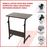 Mobile Laptop Desk Bed Stand Computer Table Adjustable Notebook Bedside Table - Front View