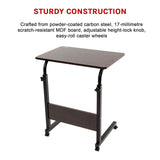 Mobile Laptop Desk Bed Stand Computer Table Adjustable Notebook Bedside Table - Close-Up Angle