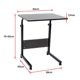 Mobile Laptop Desk Bed Stand Computer Table Adjustable Notebook Bedside Table - Low Angle
