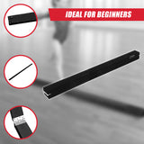 2.4m (8FT) Gymnastics Folding Balance Beam Black Synthetic Suede - Low Angle