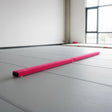 2.4m (8FT) Gymnastics Folding Balance Beam Pink Synthetic Suede