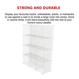 12 Cube Wire Grid Organiser Bookcase Storage Cabinet Wardrobe Closet White - Extra Image