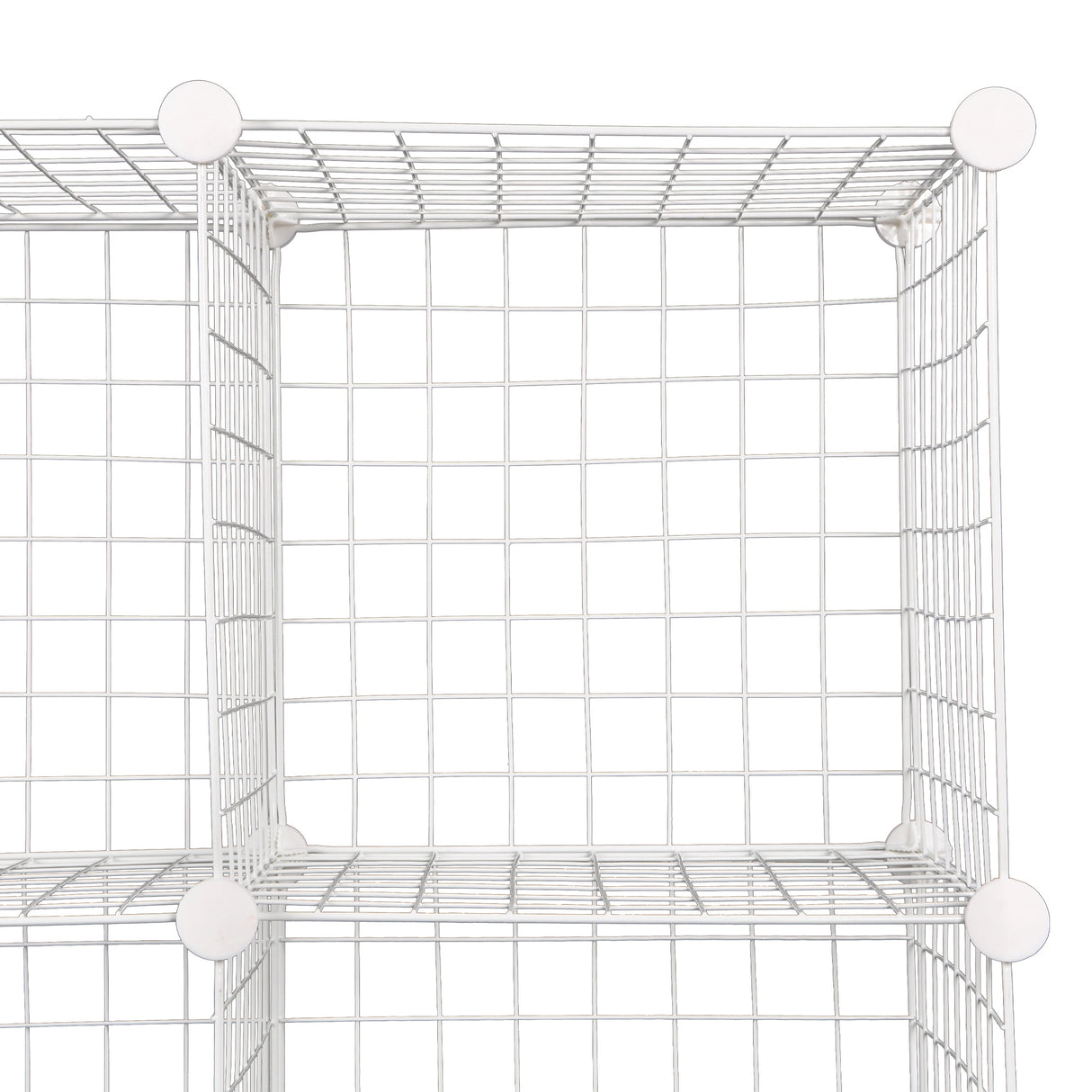 12 Cube Wire Grid Organiser Bookcase Storage Cabinet Wardrobe Closet White