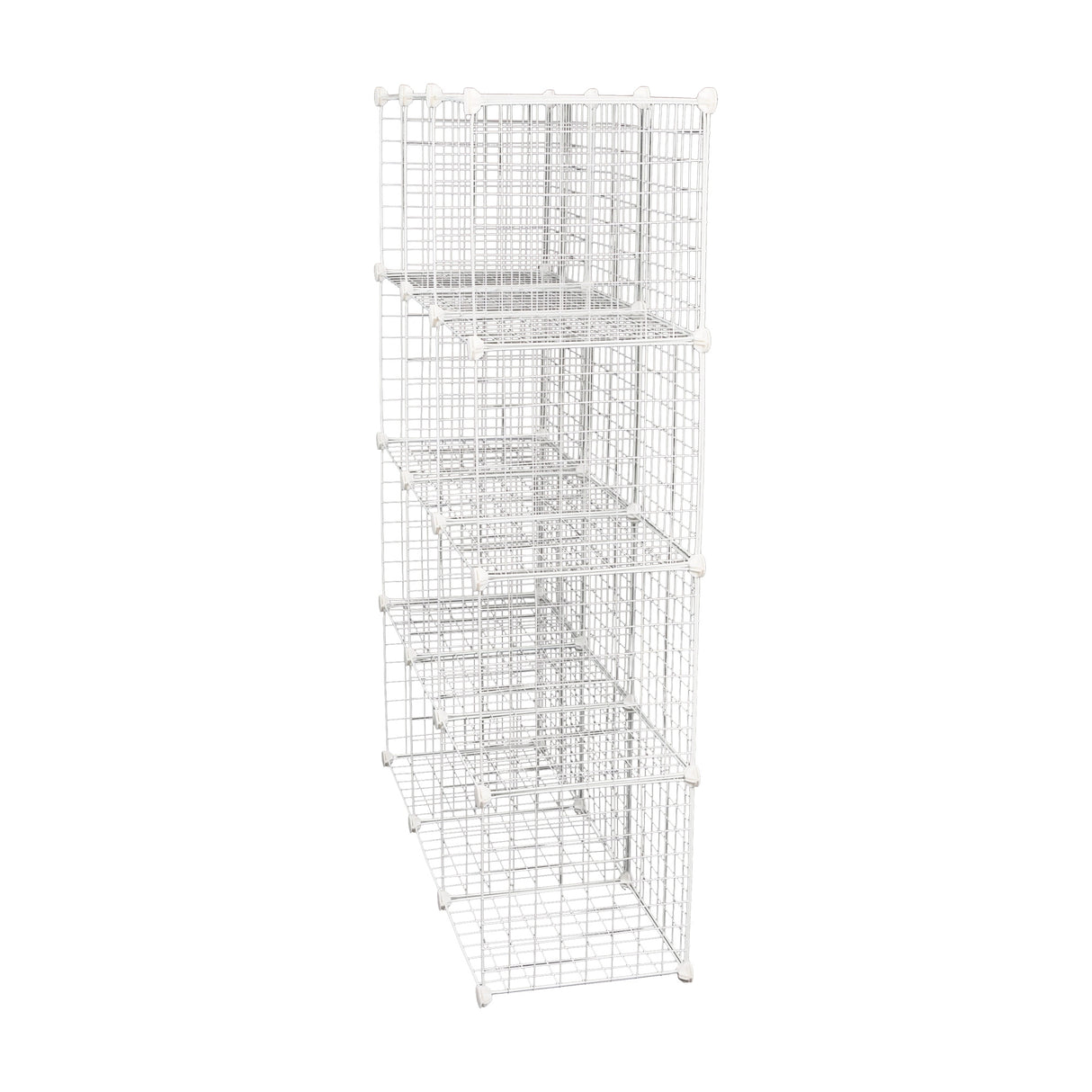 12 Cube Wire Grid Organiser Bookcase Storage Cabinet Wardrobe Closet White