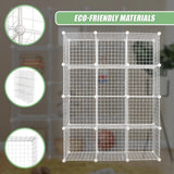 12 Cube Wire Grid Organiser Bookcase Storage Cabinet Wardrobe Closet White - Extra Image