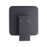 Shower Bath Mixer Tap Bathroom WATERMARK Approved - Electroplated Matte Black - Side View