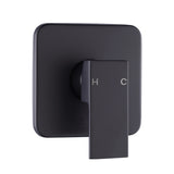 Shower Bath Mixer Tap Bathroom WATERMARK Approved - Electroplated Matte Black - Top-Down View
