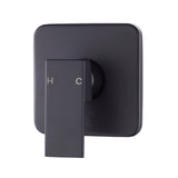 Shower Bath Mixer Tap Bathroom WATERMARK Approved - Electroplated Matte Black - Rear View