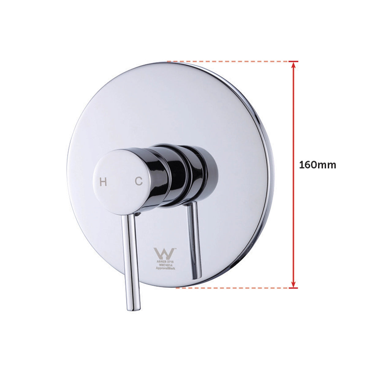 Shower Bath Mixer Tap Bathroom WATERMARK Approved - Chrome