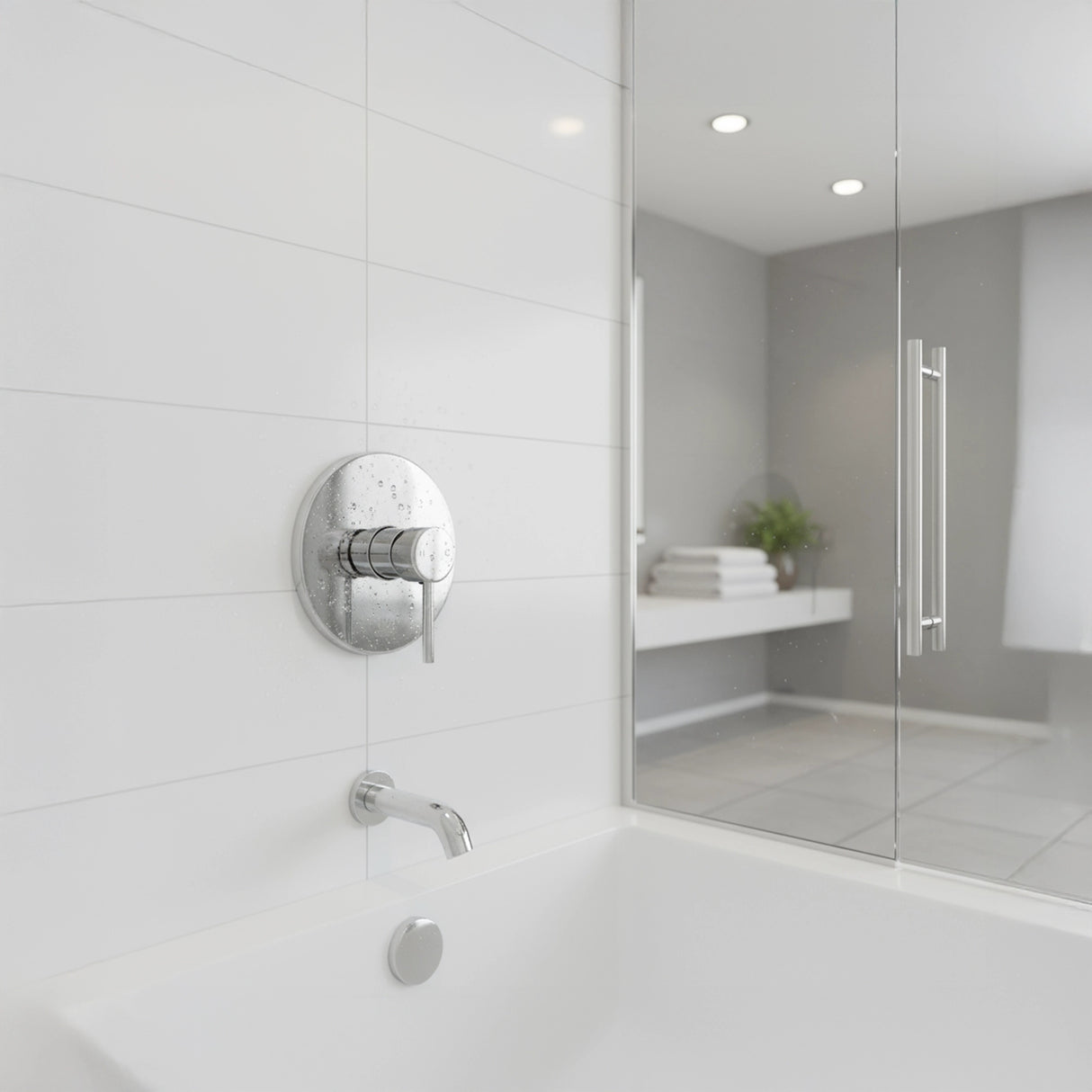 Shower Bath Mixer Tap Bathroom WATERMARK Approved - Chrome