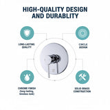 Shower Bath Mixer Tap Bathroom WATERMARK Approved - Chrome - Extra Image