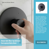 Shower Bath Mixer Tap Bathroom Electroplated Matte Black