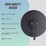 Shower Bath Mixer Tap Bathroom Electroplated Matte Black - Extra Image