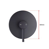 Shower Bath Mixer Tap Bathroom Electroplated Matte Black - Extra Image