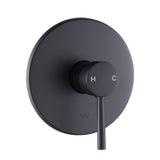 Shower Bath Mixer Tap Bathroom Electroplated Matte Black - Side View