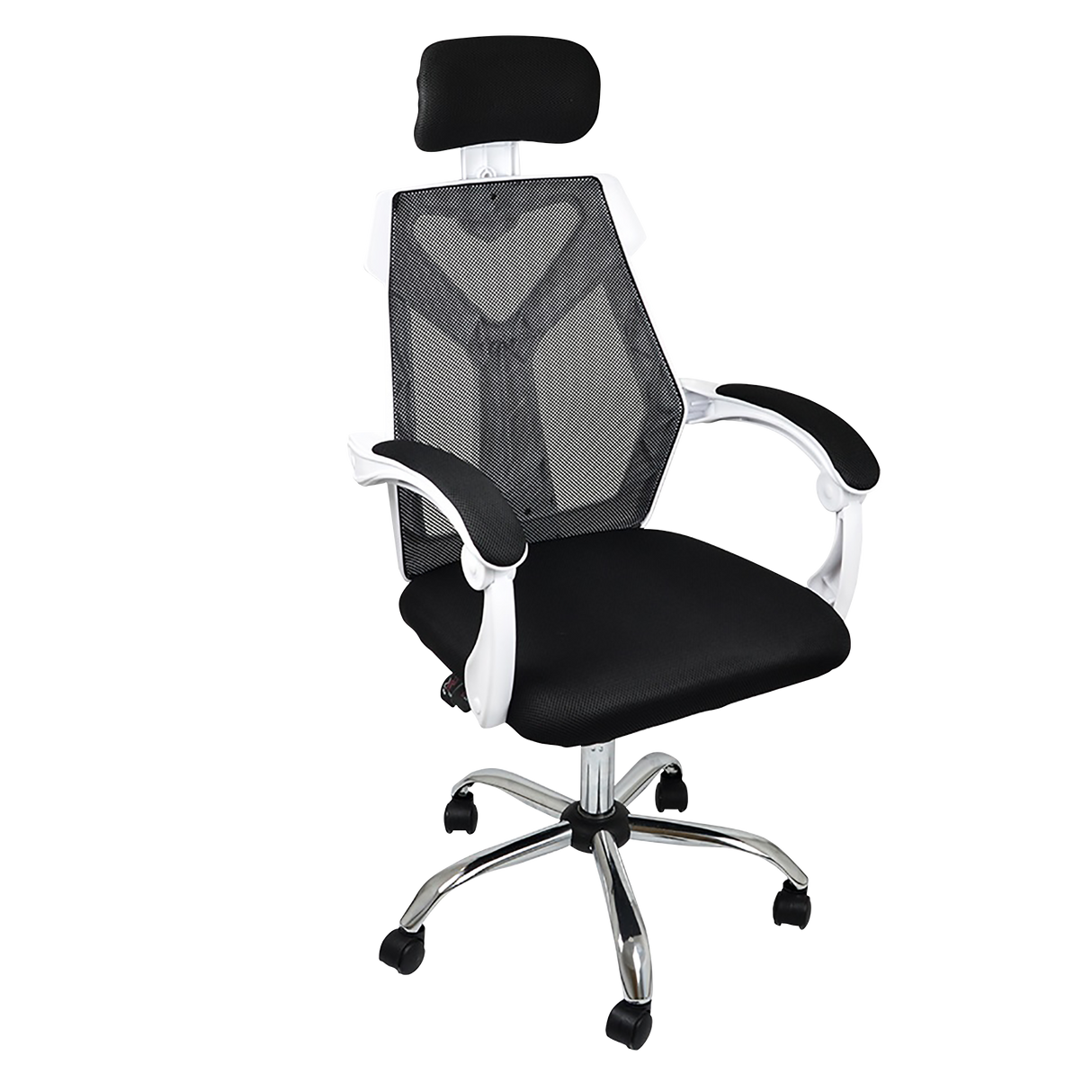 Office Chair &ndash; Ergonomic Mesh Back Computer Desk White Chair with Padded Foam Seat