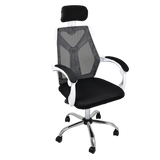 Office Chair &ndash; Ergonomic Mesh Back Computer Desk White Chair with Padded Foam Seat - Side View