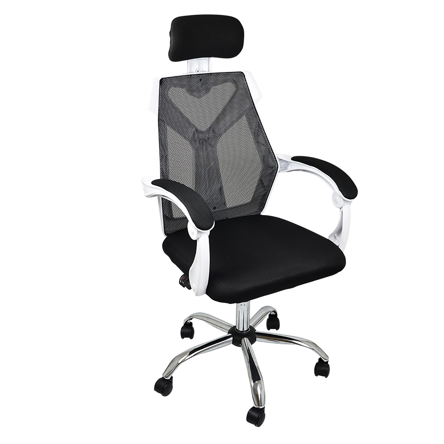 Office Chair &ndash; Ergonomic Mesh Back Computer Desk White Chair with Padded Foam Seat