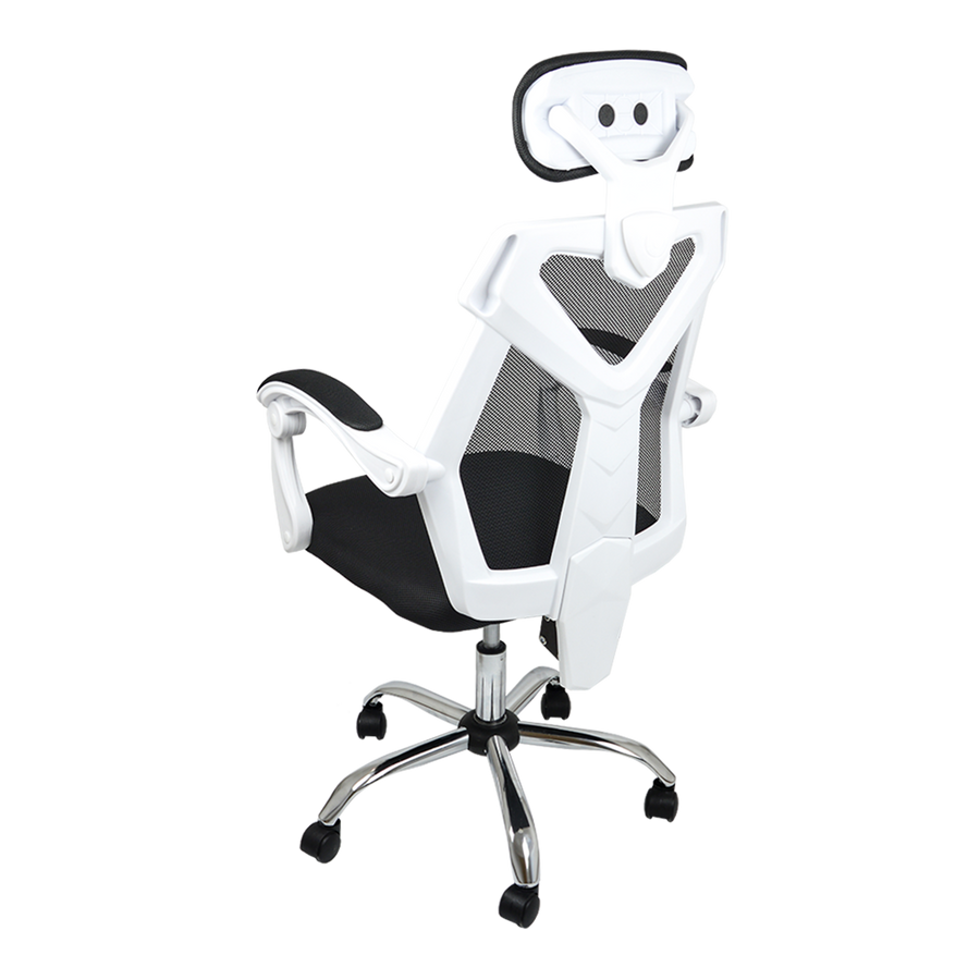 Office Chair &ndash; Ergonomic Mesh Back Computer Desk White Chair with Padded Foam Seat
