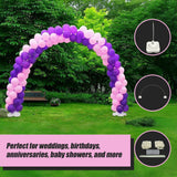 3x4m Full Set Balloon Arch Column Kit Floor Base Stand For Wedding & Party - Rear View