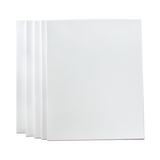 5 pack of 50x60cm Artist Blank Stretched Canvas Canvases Art Large White Range Oil Acrylic Wood - Top-Down View