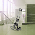 Stair Climbing Trolley 6 Wheels Aluminium Folding Hand Cart Climb Steps