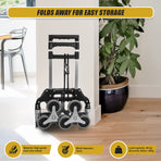 Stair Climbing Trolley 6 Wheels Aluminium Folding Hand Cart Climb Steps