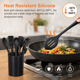 11pcs Kitchen Utensil Set Silicone Heat-Resistant Non-Stick Kitchen Utensils kit - Side View