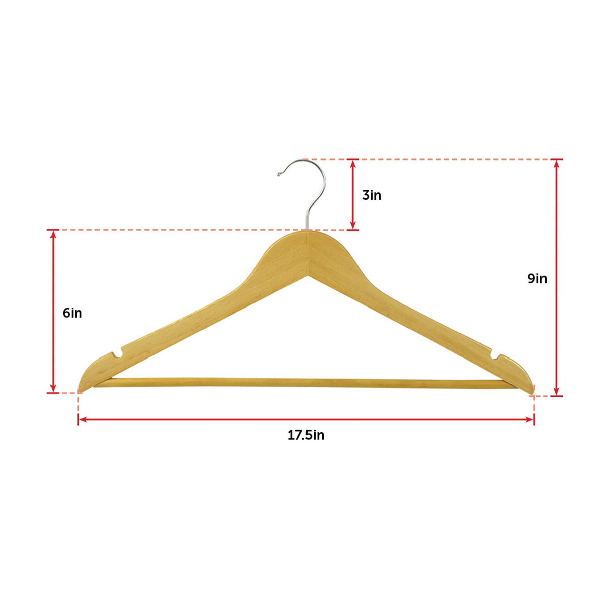 120pc Wooden Clothes Hangers Coat Pant Suit Coathangers Rack Wardrobe Wood