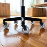 5x Office Chair Caster Wheels Set &ndash; Heavy Duty Universal Replacement for All Floors - Front View