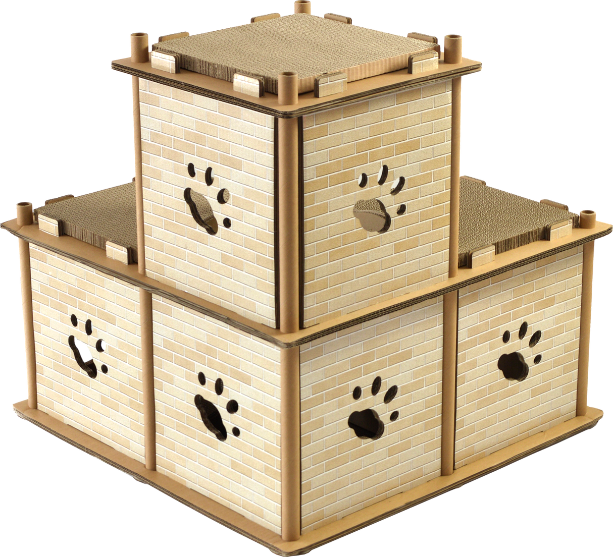 Cat Cardboard House Tree Tower Condo Scratcher Pet Post Pad Mat Furniture